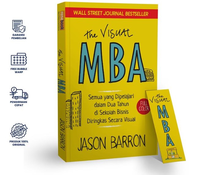 The Visual MBA: Semua yang Dipelajari dalam Dua Tahun di Sekolah Bisnis Diringkas Secara Visual Karya: Jason Barron